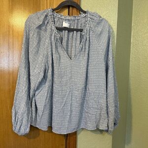 Old Navy Blue Striped Blouse